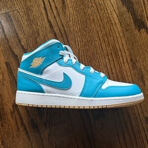 Nike Air Jordan Mid in Teal and White